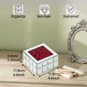 Jewelry Box For Girls Women, Eternal Rose Jewelry Organizer Box, Glass Vintage Rose Jewelry Holder For Earring, Ring, Necklace, Bracelets, Christmas Mother'S Day Valentine Jewelry Gift Box (small)