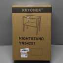 KKTONER Modern Bamboo Nightstands End Tables Bedroom with Storage Small Bedside Table for Living Room Office (Natural)