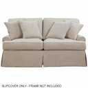 Sunset Trading Horizon Loveseat Slip Cover Set Only, Linen