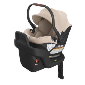 UPPAbaby Aria Lightweight Infant Car Seat/Just Under 6 lbs for Easy Portability/Base with Load Leg + Infant Insert Included/Direct Stroller Attachment/Declan (Oat Mlange/Chestnut Leather)