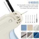 Stitch Gun for Clothes, Tagging Gun for Clothing, Micro Handheld Tag Gun Quick Stitch Sewing Gun, Portable Quick Clothing Fixer Hemming Tool Includes 6 Needles and 1000 Black White Fasteners