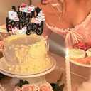 1 Pcs Afternoon Tea Cake Topper Bubble Birthday Glittery Cute Boba Party Decoration Theme Pick Baby Shower Supplies Girl Vintage Floral Teapot Garden Decor Themed Wedding Decorations Table Toppers