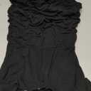 Women's Off The Shoulder Sexy Bodycon Long Sleeve Ruched Party Club Mini Dress (Black, S)