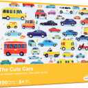 100 Pieces Jigsaw Puzzles, Large Pieces, Puzzles for Beginners, Easy Puzzles for Kids and Seniors, Family Game Nights, Finish Size 15.7 x 11.8 in (The Cute Cars)
