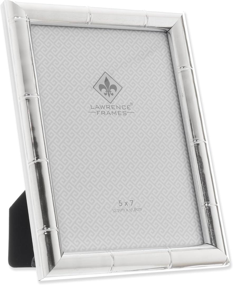 Silver Picture Frame - Bamboo Design - 5x7