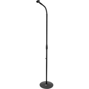 Pyle Universal Microphone Stand - M-6 Mic Holder USA Standard Adapter and Height Adjustable from 31.5 to 60 Inch High w/ Pivotable Gooseneck Mount - Heavy Duty Clutch Tension Knob PMKS32