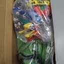 Nosiny 72 Pcs Video Game Party Favors Video Gamer Party Drawstring Bags Gaming Goodie Bag Silicone Bracelet Wristbands Keychain Classroom Rewards for Kids Birthday Bag Stuffers(Green, Vivid)