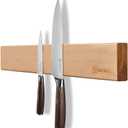 KEEMAKE Magnetic Knife Holder for Wall 16 inch Acacia Wood Knife Magnetic Strip, Powerful Neodymium Magnet Knife Hanger Knife Bar for Kitchen knives