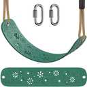 Dolibest Swing Set Accessories Kids Swing Seat with Adjustable Rope Backyard Swingset Replacement for Indoor and Outdoor Use Support 500 lbs (Green) (Green Swing Seat)