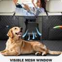 Dog Seat Cover for Back Seat, PU Hard Bottom Back Seat Extender Holds 420 lbs, Upgraded Material Waterproof, Anti Scratch, Safer, Easy to Use and Clean, Pet Car Bed Dog Hammock for Car, SUV, Truck