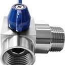Beduan 3/8 NPT Mini Ball Valve Male to Female Stainless steel 90 Degree Street Elbow Shut Off Valve