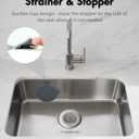 Revolutionary Kitchen Sink Drain Strainer & Sink Stopper/Patented Reversible Kitchen Sink Strainer, Anti-Clogging Sink Strainer Basket, Handmade Kitchen Gadgets, 304 Stainless Steel & Rust-Proof