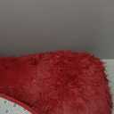 Round Rug for Bedroom, 5x5 Fluffy Soft Circle Area Rugs for Kids Girls Nursery Room, Washable Plush Shaggy Indoor Floor Bedside Living Room Circular Carpet, Home Decor Aesthetic, Burgundy