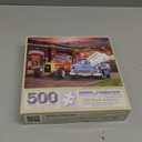 Bits and Pieces 500 Piece Puzzles for Adults - Large 18" x 24" Jigsaw Puzzles 500 Pieces Classic Cars Hot Rods, Random Die Cut, No 2 Pieces Alike, Hot Rod Sunset