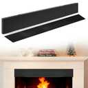 LCGAOYA Adjustable Fireplace Smoke Guard, Fireplace Hood Heat Deflector 4 inches Height, for 28 to 48" Fireplace Hood Heat Shield,Heat Shield for TV Above Fireplace,with Insulation Cotto