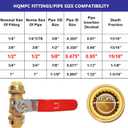 HQMPC Pex Ball Valve 2 Sets 1/2" Push in Ball Valves Shut Off Valve Plubing Pex Ball Valve Push Valves(2Sets, 1/2")