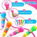 Woanger 20 Pieces Echo Microphone Toy Play Microphones for Kids Bulk Fun Voice Amplifying Multicolored Retro Battery Free Speech Therapy Toys for Singing Gifts, 4 Colors, 7.5 x 2.2 Inch