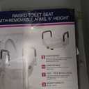 Drive Medical 2-in-1 Raised Toilet Seat with Removable Padded Arms