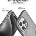 PULOKA for iPhone 15 Pro Max, Heavy Duty Shockproof Protection,Compatible with MagSafe Accessories,Drop Proof 15 Pro Max Cover(Gray)