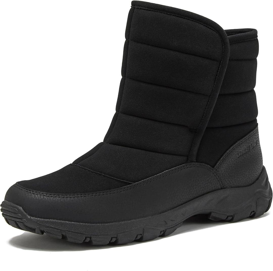Lands' End Expedition Insulated Winter Boots for Men, Lace Up or Slip On Waterproof Mens Snow Boots, Medium or Wide Width Men's Shoes 11, Black