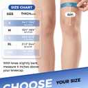Medical-Grade Knee Brace for Women & Men,[Adjustable V-Straps & Anti-Slip] Knee Support with Side Stabilizers for Knee Pain,Meniscus Tear,ACL,MCL,Arthritis, Patella Stability for Injuries Recovery - M (Blue, M)