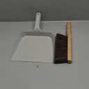 Metal Dust Pan and Brush Set Soft Bristle Wooden Broom Heavy Duty Pan Portable Size