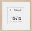10x10 Oak Wood Picture Frame - Minimalist 10x10 Poster Frame, 10"x10" Frame Wood, Natural Solid Wooden Picture Frames for Wall Art Photo and Prints(1 Pack, Beige)