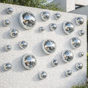 Sliner 16 Pcs Half Disco Ball Wall Decor, Retro Wall Art, 4, 2.36 Inch