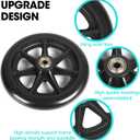 6 Inch Wheelchair Wheels (1 Pair) - Replacement Wheels with Narrow Wear-Resistant PU Tires for Wheelchairs, Walkers, Rollators Essential Wheelchair and Walker Accessories