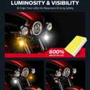 Amazicha 2inch LED Turn Signals, 1156 1157 Front Rear 81LEDs Turn Signals with 4 Smoked Covers Fit for Harley Touring Street Glide Electra Glide Road Glide Road King Dyna Sportster Softail 1986-2024