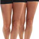 3 Yoga Lounge Shorts for Women, 2Pack, High Waisted, Premium Combed Cotton Blend Breathable, Beat Summer Heat, Squat Proof (Small, Black+black)