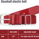 Baseball Socks and Belt Combo Set for Youth Boys Girls Adult, Softball Tball Belt Socks with Elastic Belts (Large, Burgundy)
