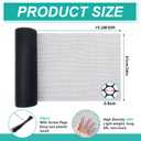 Yoojahow Plastic Mesh Fence Roll Black, 24inx50ft, with 50 Zip Ties