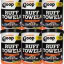GOOP Heavy Duty Ruff Towels with Scrubbing Power, 10” x 12” Dual Textured Multi-Purpose Cleaning Wipes, Removes Dirt, Grease, Oil - 6 Pack