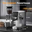 20 Bar Espresso Coffee Machine with LED Touch Screen, Espresso Maker with Self-Cleaning Function & Milk Frother, Compact Cappuccino & Latte Maker for Home and Office