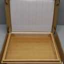 Bamboo Dinner Food Trays for Eating On Couch Party Platters for Serving Food Decorative Tray for Kitchen Counter Rectangle(16.5" Lx11.6''W and 15.5''Lx10.6''W)