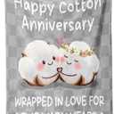 2 Year Anniversary Blanket Gifts for Him Her - Couple Blanket, 2nd Cotton Anniversary Wedding Gifts for Men Women Husband Wife Couple, Happy Cotton Second Year Marriage I Love You Gift for Him Her