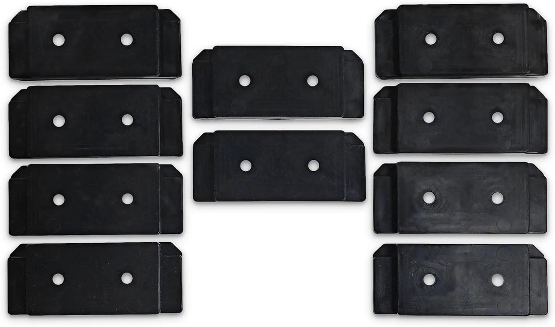 Milwaukee Commander Tool & Garage Organization | Mounting Plate & Feet for Packout System | Tool Kit Accessory (Black, 10pcs)