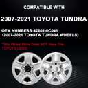Wheel Skins Compatible with Toyota Tundra 2007-2021; 18 inch Wheel Covers; Set of 4 Packs (Chrome)
