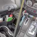 PIMCAR 2PCS Tray Compatible with 2011-2018 Jeep Wrangler JK/JKU Gear Shift Side Organizer and Center Console Hanging Storage Box, Unlimited Sahara Rubicon Sport Willy Interior Accessories