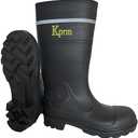 Kprm Men's Steel Toe Rain Boots PVC Rubber Boots Waterproof Fishing Boot Outdoor Non-Slip Work Boots, Size: 10
