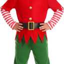 Christmas Elf Costume Set Kids Cosplay Party Costume With Hat (9-11 Years)