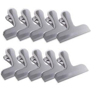 Super Z Outlet 10 Pack Heavy Duty Metal Silver Chip Bag Clip Clamps for Air Tight Seal Kitchen Food Saver, Arts & Crafts (3" Inches)