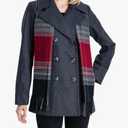 DOUBLE BREASTED PEACOAT WITH SCARF (M)