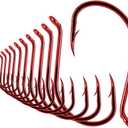 Octopus-Hook-Fishing-Beak-Circle-Hooks-Freshwater-Red-Black-100-50 Pack