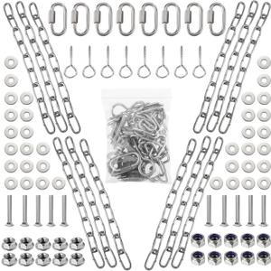 Hicarer Complete Hanging Target Gong Mounting Kit AR500 3/8" Steel Shooting Mounting Kit Steel Target Hanger