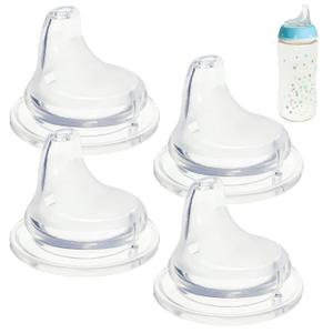 Replacement Silicone Spout for Select NUK Cups, Spill-Proof, Soft Spout, Dishwasher-Safe, BPA-Free, Clear, Pack of 4