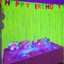 2 x 3 Pack 3.28ft x 6.56ft Glow in The Dark Party Decor Supplies for Wedding Birthday Baby Shower Bachelorette Banners DecorationsFluorescent Macaron Yello