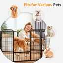 NEWBULIG Dog Playpen for Indoor 40 Inch 12 Panels - Portable Heavy Duty Metal Pet Exercise Pen with Door, Foldable Small Medium Large Dog Puppy Playpen Fence for Outdoor RV, Camping, Yard, Garden