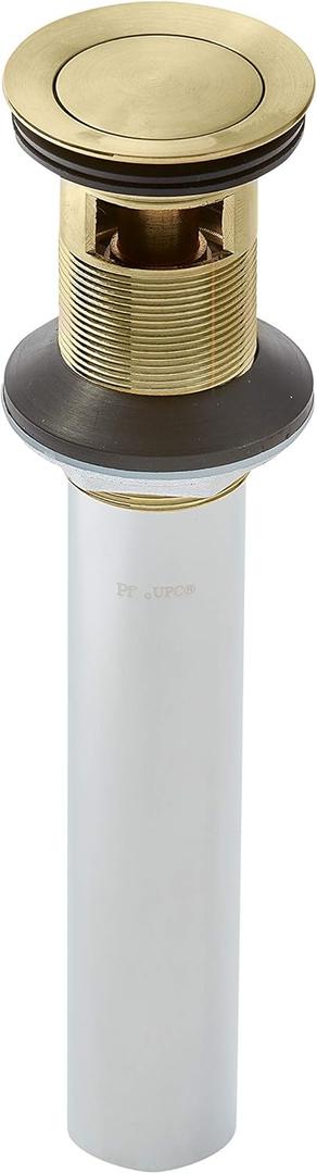 Pfister 972-101BG Push & Seal Metal Pop-up Drain Assembly for Bathroom Sink, Brushed Gold